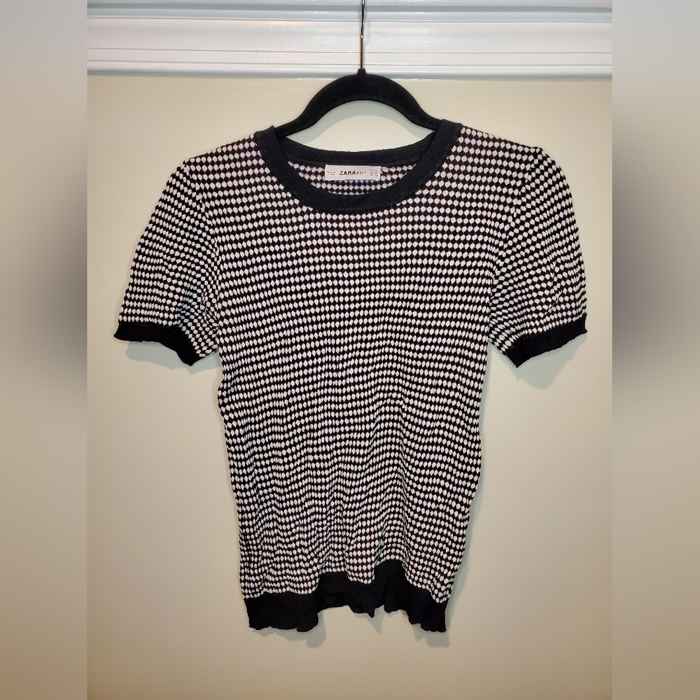 ZARA patterned knit top